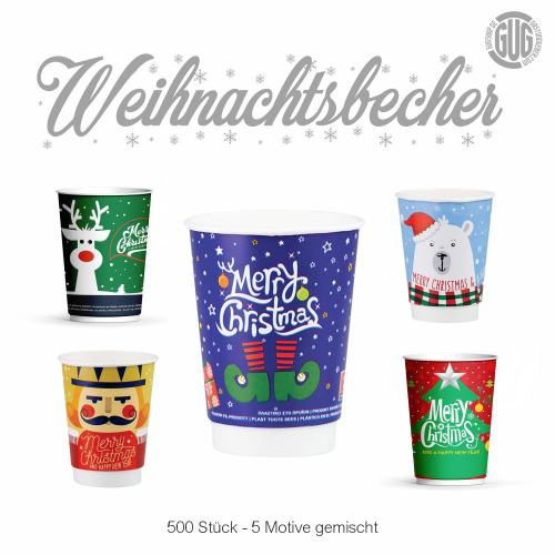 Glühweinbecher - Weihnachtsbecher - Kaffeebecher Doppelwand 0,2L